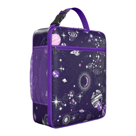 Galaxy Space Lunch Box, Planet-Style Insulated Cooler Bag for Men & Women - Leakproof Astronaut Lunch Tote for School Commute, STEM Field Trips and Space Camp