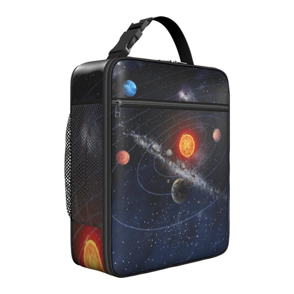 Galaxy Space Lunch Box, Planet-Style Insulated Cooler Bag for Men & Women - Leakproof Astronaut Lunch Tote for School Commute, STEM Field Trips and Space Camp