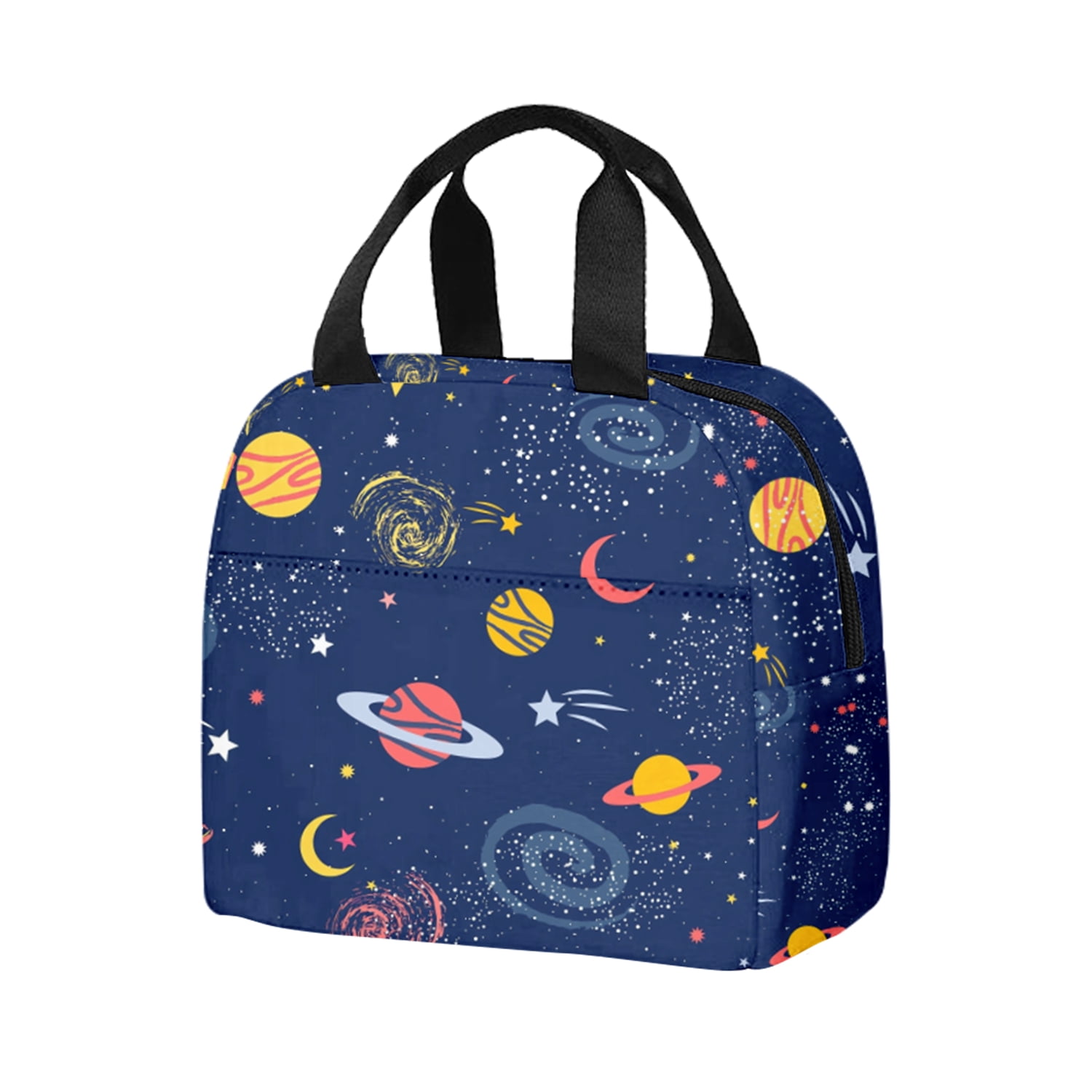 Galaxy Space Planet Pattern Anime Lunch Box Dinner Container Waterproof Camping Lunch Tote Bag for Kids Adult (#02), Adult Unisex, Size: 1 Pack, Other