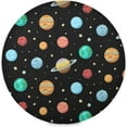 thumbnail image 1 of Galaxy Space Planets Round Placemats Washable Placemats Non-Slip Heat-Resistant Table Place Mats for Dining Kitchen Holiday Party Table Decoration 15.4"-6PCS Table Mat, 1 of 7