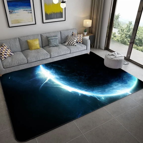 Galaxy Space Stars Pattern Carpets for Living Room Bedroom Area Rug Kids Room Crawl Play Mat Soft 3D Printed Home Large Carpets
