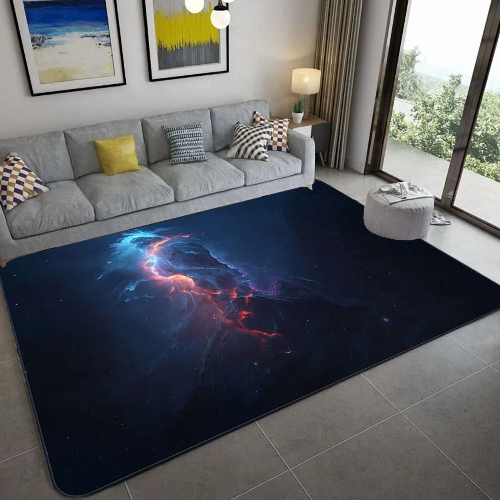 Galaxy Space Stars Pattern Carpets for Living Room Bedroom Area Rug Kids Room Crawl Play Mat Soft 3D Printed Home Large Carpets