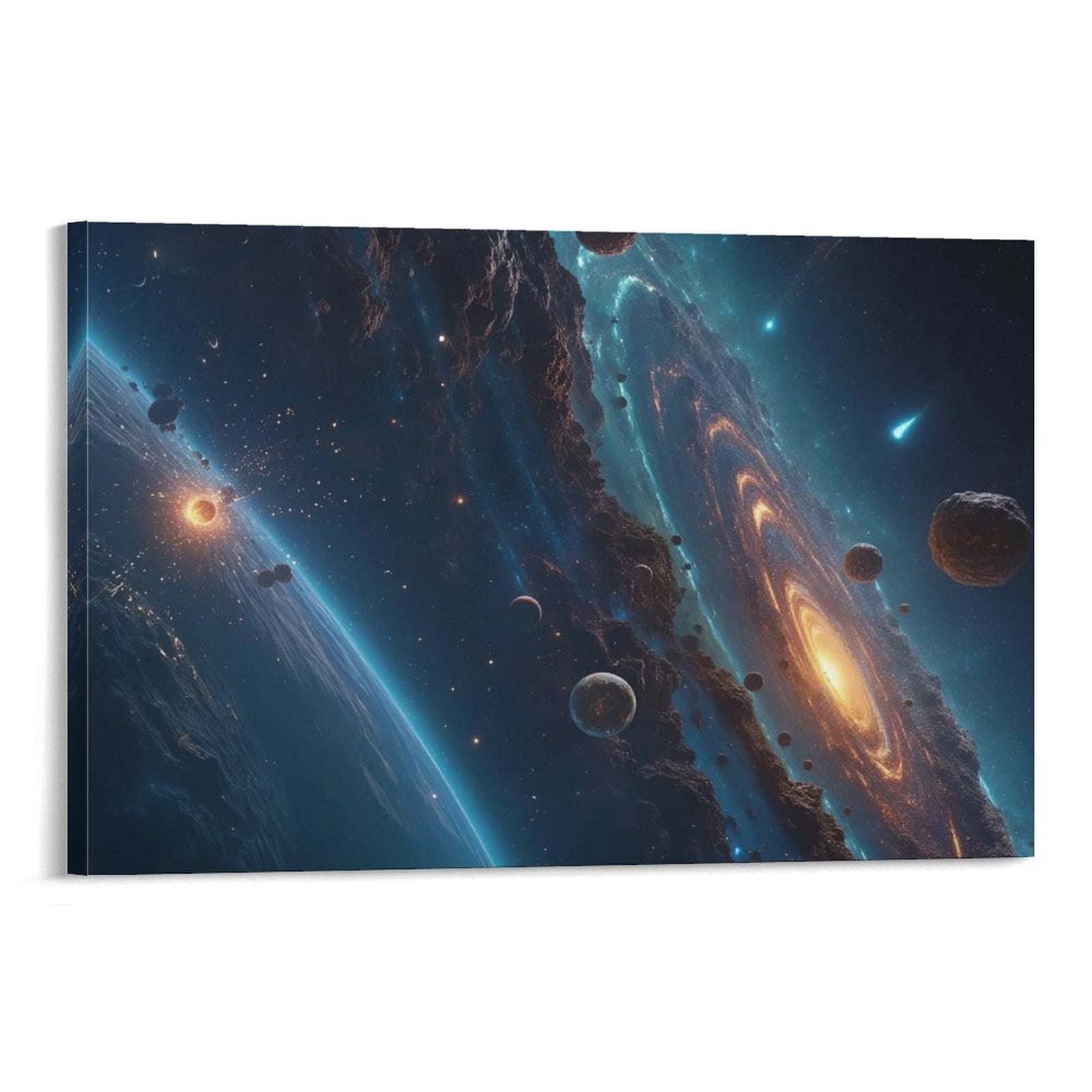 Galaxy Space Universe Planet Poster (14) Canvas Wall Art Poster ...