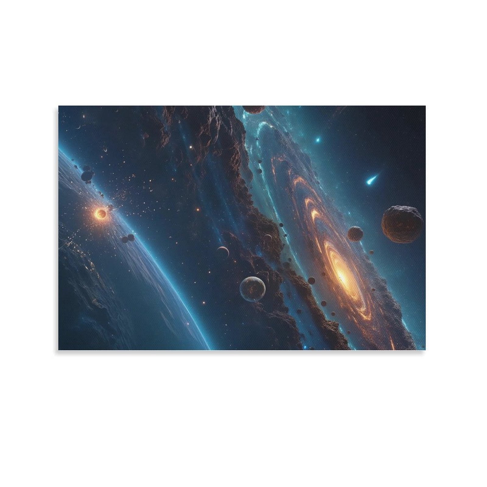 Galaxy Space Universe Planet Poster (14) Canvas Wall Art Poster ...