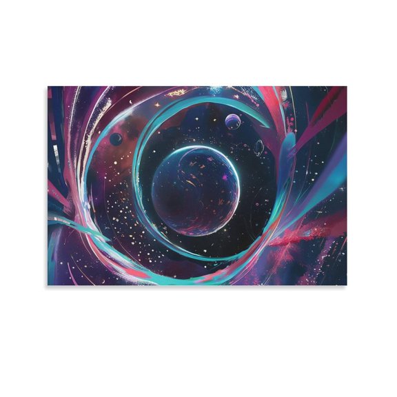 Galaxy Space Universe Planet Poster (15) Painting On Canvas Wall Art Poster Scroll Picture Print Living Room Walls Decor Home Posters 12x18inch(30x45cm)