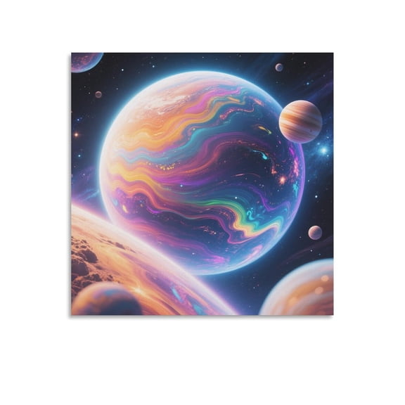 Galaxy Space Universe Planet Poster (56) Canvas Wall Art Poster Decorative Bedroom Modern Home Print Picture Artworks Posters 24x24inch(60x60cm)