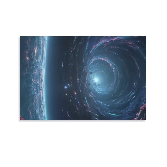Galaxy Space Universe Planet Poster (8) Canvas Poster Wall Art Picture Prints Hanging Photo Gift Decor Home Posters Artworks 24x36inch(60x90cm)