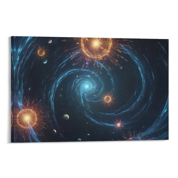 Galaxy Space Universe Planet Poster (9) Canvas Art Poster and Wall Art Picture Print Modern Family bedroom Decor Posters 24x36inch(60x90cm)