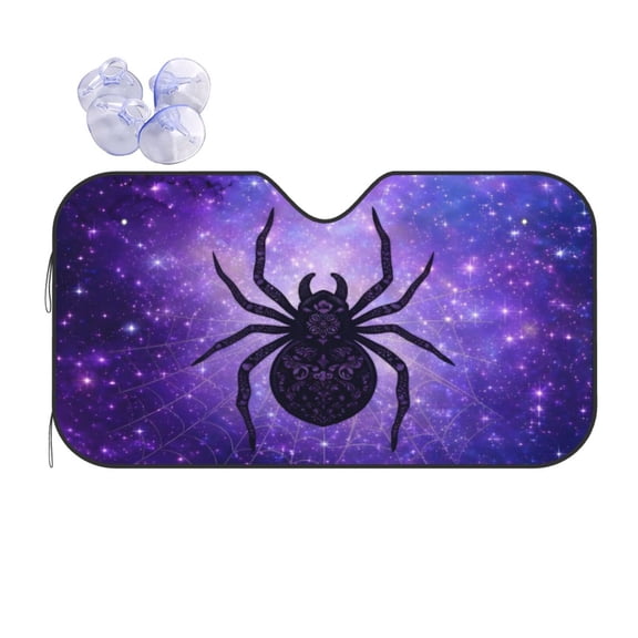 Galaxy Spider Car Windshield Sun Shade Universal Fit Auto Sun Visor Protector