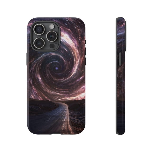 Galaxy Spiral Road Space Cosmos Universe Celestial Artwork Phone Case with iPhone 11 to 17 Pro Max