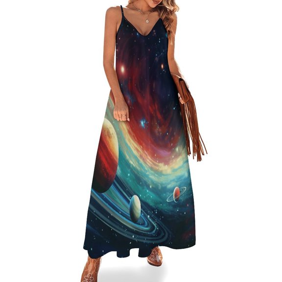 Galaxy Star Outer Space Fine Art Sleeveless Dress Summer Dress Woman 2025
