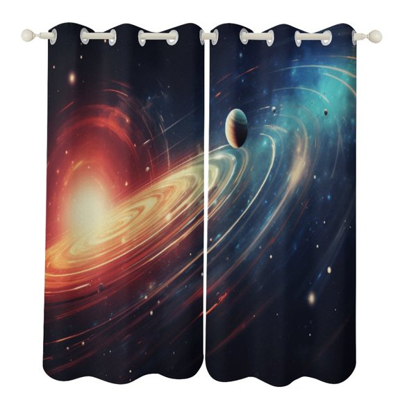 Galaxy Star Outer Space Modern Window for Living Room Curtains for Child Bedroom Kitchen Decor Blinds Drapes