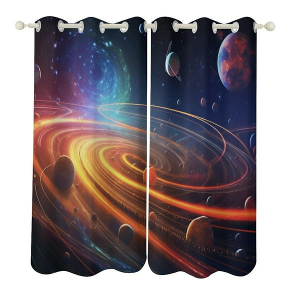 Galaxy Star Outer Space Modern Window for Living Room Curtains for Child Bedroom Kitchen Decor Blinds Drapes