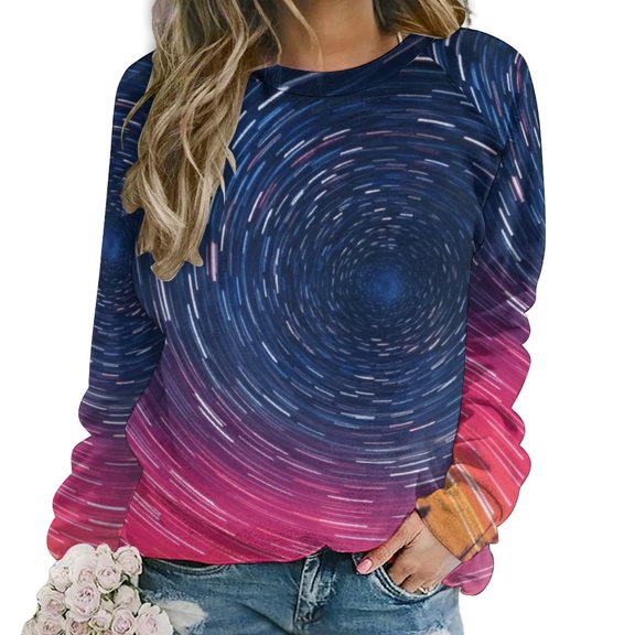Galaxy Star Outer Space Mom Sweatshirt For Women Long Sleeve Pullover