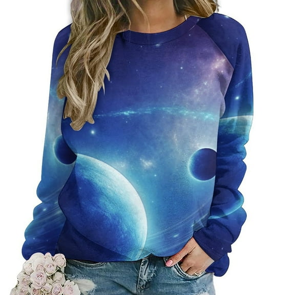 Galaxy Star Outer Space Mom Sweatshirt For Women Long Sleeve Pullover