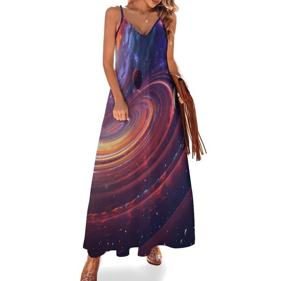 Galaxy Star Outer Space Sleeveless Dress Women's Luxury Party Dress Birthday Dresses for Women