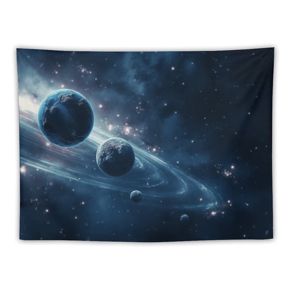 Galaxy Star Outer Space Tapestrys Wall Hanging Teal Abstract Wall Tapestry for Dorm Living Room