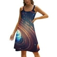 thumbnail image 1 of Galaxy Star Outer Space Women's Summer Dresses 2025 Beach Casual Sleeveless Floral Print Tank Loose Sundress, 1 of 8