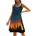 thumbnail image 1 of Galaxy Star Outer Space Women's Summer Dresses 2025 Beach Casual Sleeveless Floral Print Tank Loose Sundress, 1 of 8