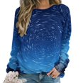 thumbnail image 1 of Galaxy Star Outer Space Womens Casual Crewneck Sweatshirt Long Sleeve Tops Cute Pullover Loose Fit, 1 of 7