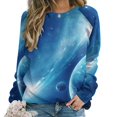 thumbnail image 1 of Galaxy Star Outer Space Womens Casual Crewneck Sweatshirt Long Sleeve Tops Cute Pullover Loose Fit, 1 of 7