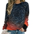 thumbnail image 1 of Galaxy Star Outer Space Womens Oversized Sweatshirts Hoodies Crewneck Casual Tops Comfy FallWinter Clothes 2024, 1 of 7