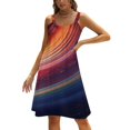 thumbnail image 1 of Galaxy Star Outer Space Womens Summer Dresses Casual Sleeveless Tshirt Sundresses Vacation Beach Cover Up Dress, 1 of 8