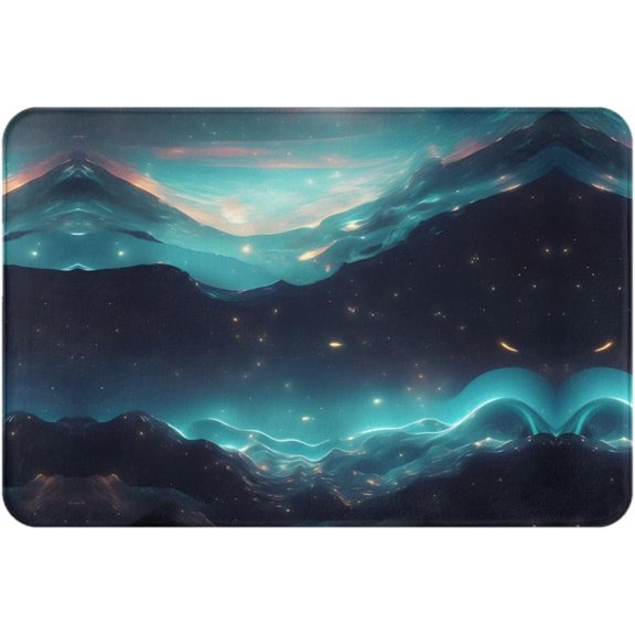 Galaxy Star Pattern Anti-Slip Doormat 16x24 Inch Floor Mat for Living Room Bathroom and Front Door