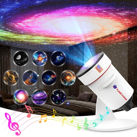 DAYBETTER 10-in-1 Galaxy Projector, 4K HD Star Projector with White Noise & Timer, Home Planetarium Night Light for Kids Adult, Holiday Gift, Room Decor