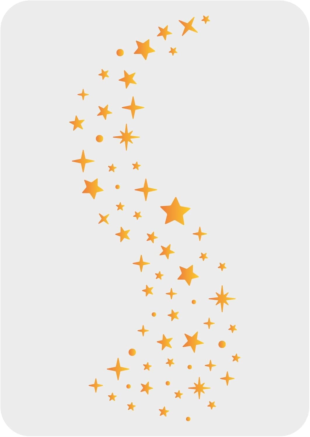 Galaxy Star Stencil 11.7x8.3 Inch Plastic Template - Reusable Pattern for  DIY Home Decor Painting on Wood Floor Wall Colorful - Walmart.com, image size:1063x1500