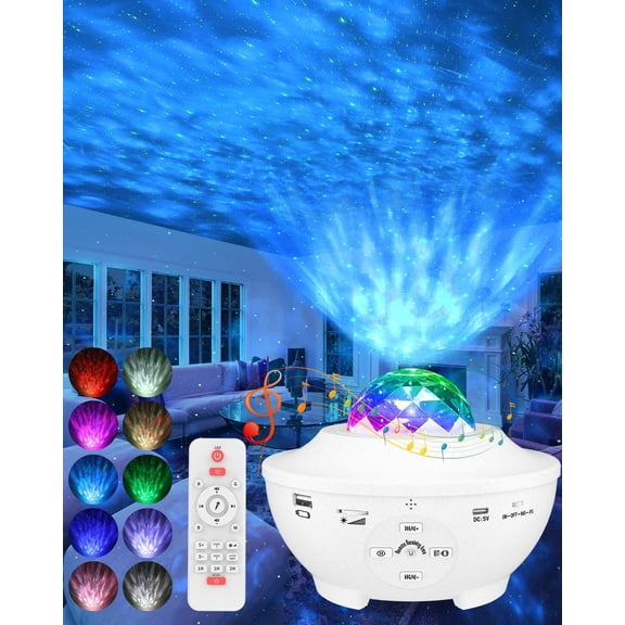 Galaxy Starry Night Light Laser Projector Star Sky Ocean Xmas Decor Lamp +Remote