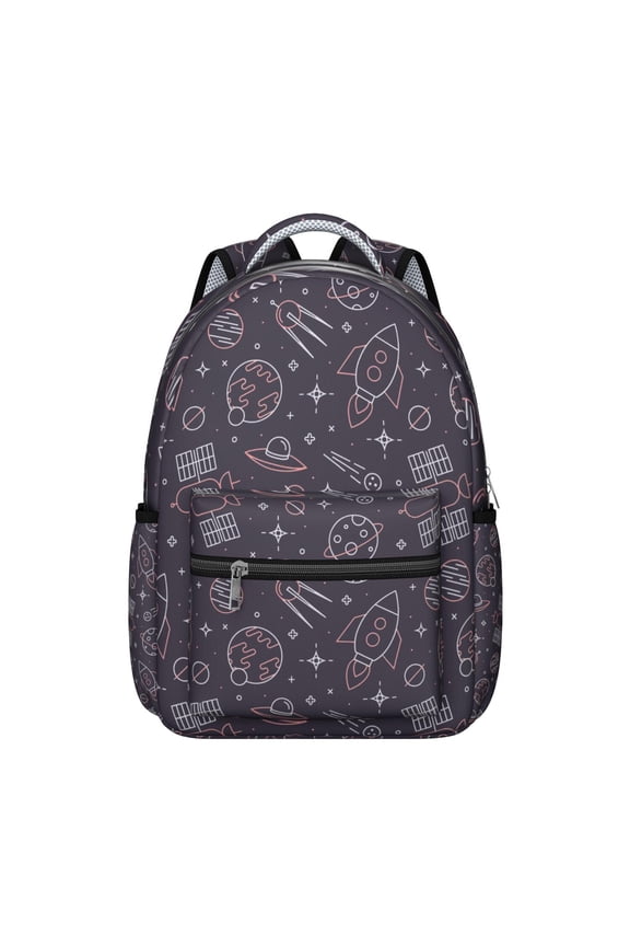 Galaxy Starry Night Students Backpack Sci-fi Lovers Outer Space Design, Comfortable and Durable School Bag with Adjustable Straps