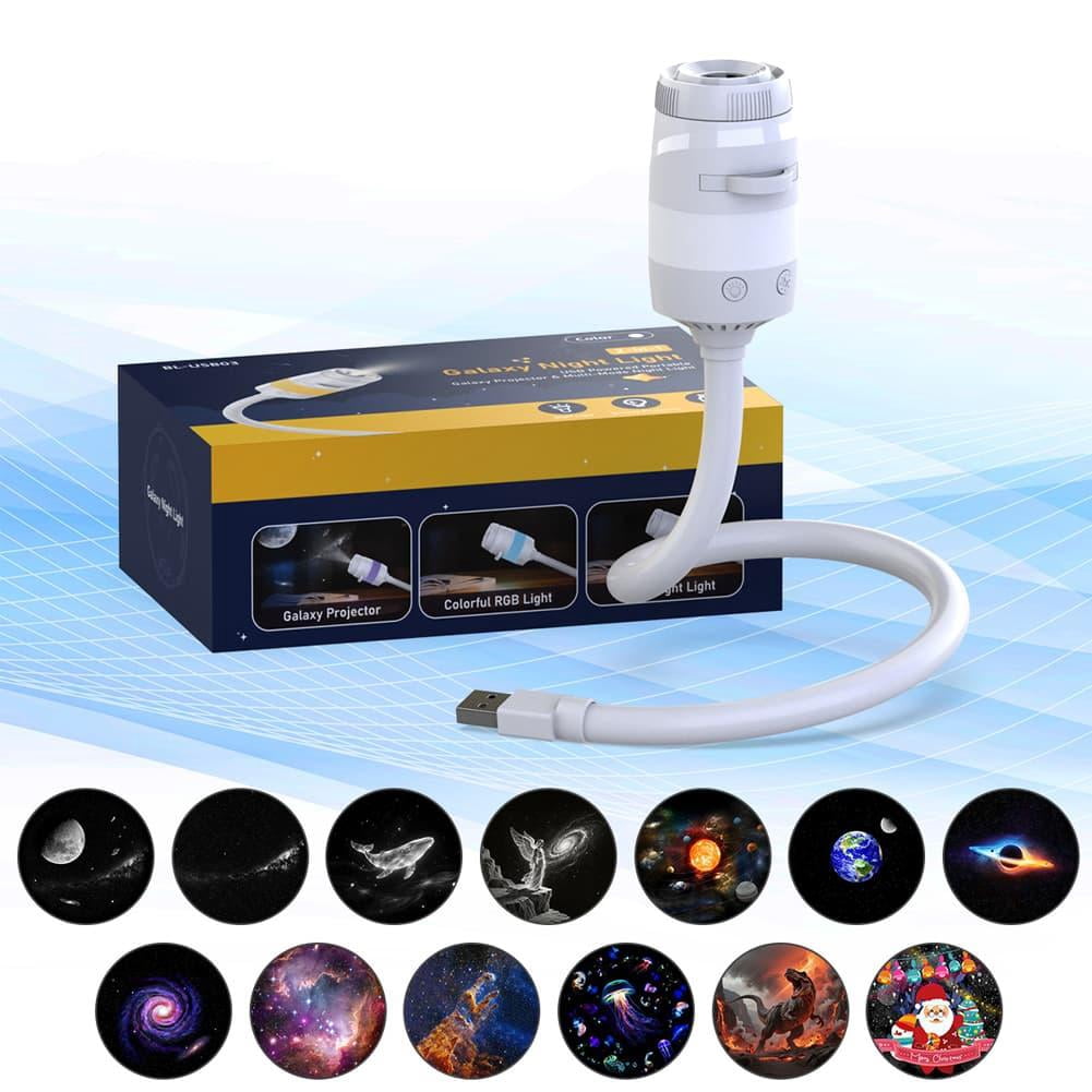 Galaxy Starry Sky Night Light Projector, 2026 New 2-in-1 Portable with ...
