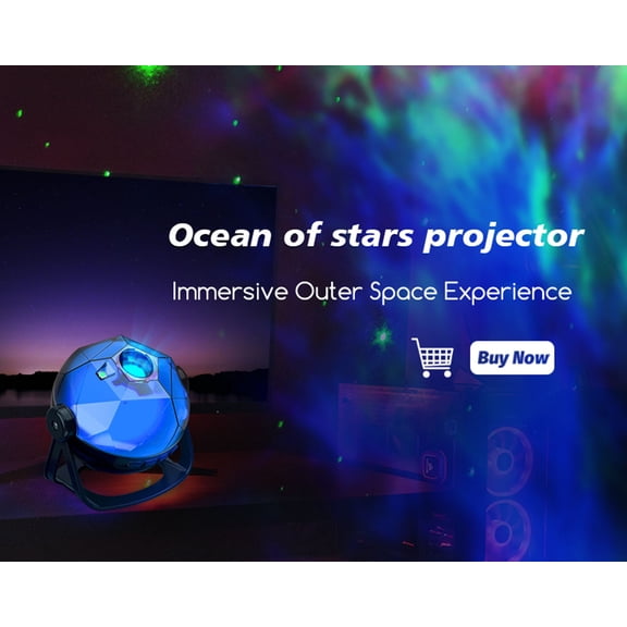 Galaxy Starry Sky Projection Lamp Christmas Gift  8 Nebula Colors Adjustable Brightness Timing Mode Night Light