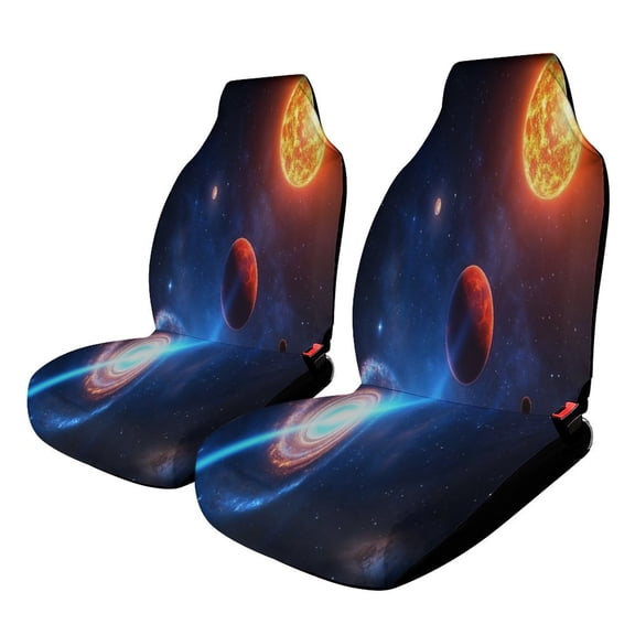 Galaxy Stars Planets Universe Car Seat Covers,Universal Auto Front Seats Protector Fits for Car,SUV Sedan,Truck