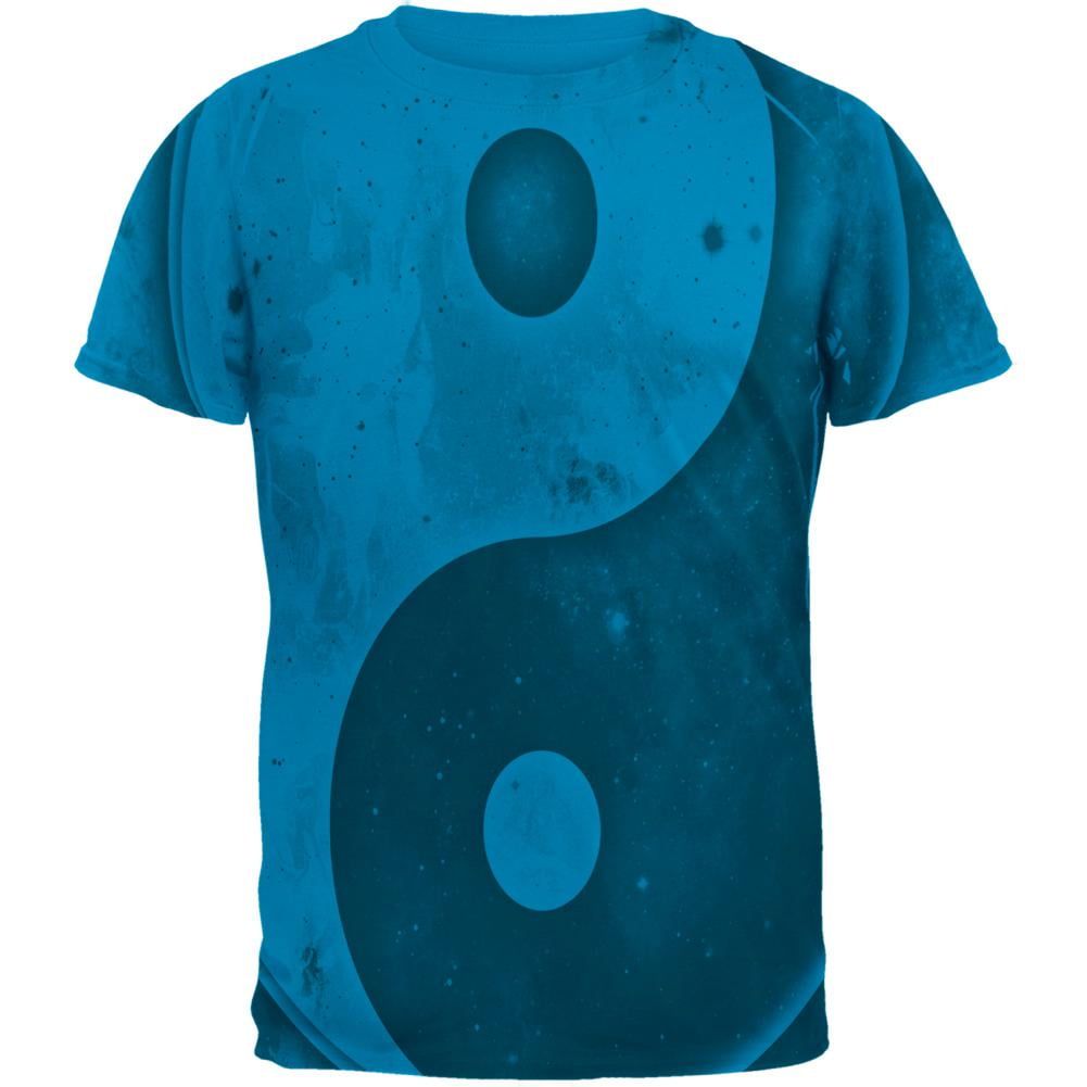 Galaxy Stars Yin Yang Distressed Mens T Shirt Sapphire X-LG Galaxy Stars Yin Yang Distressed Mens T Shirt Sapphire X-LG