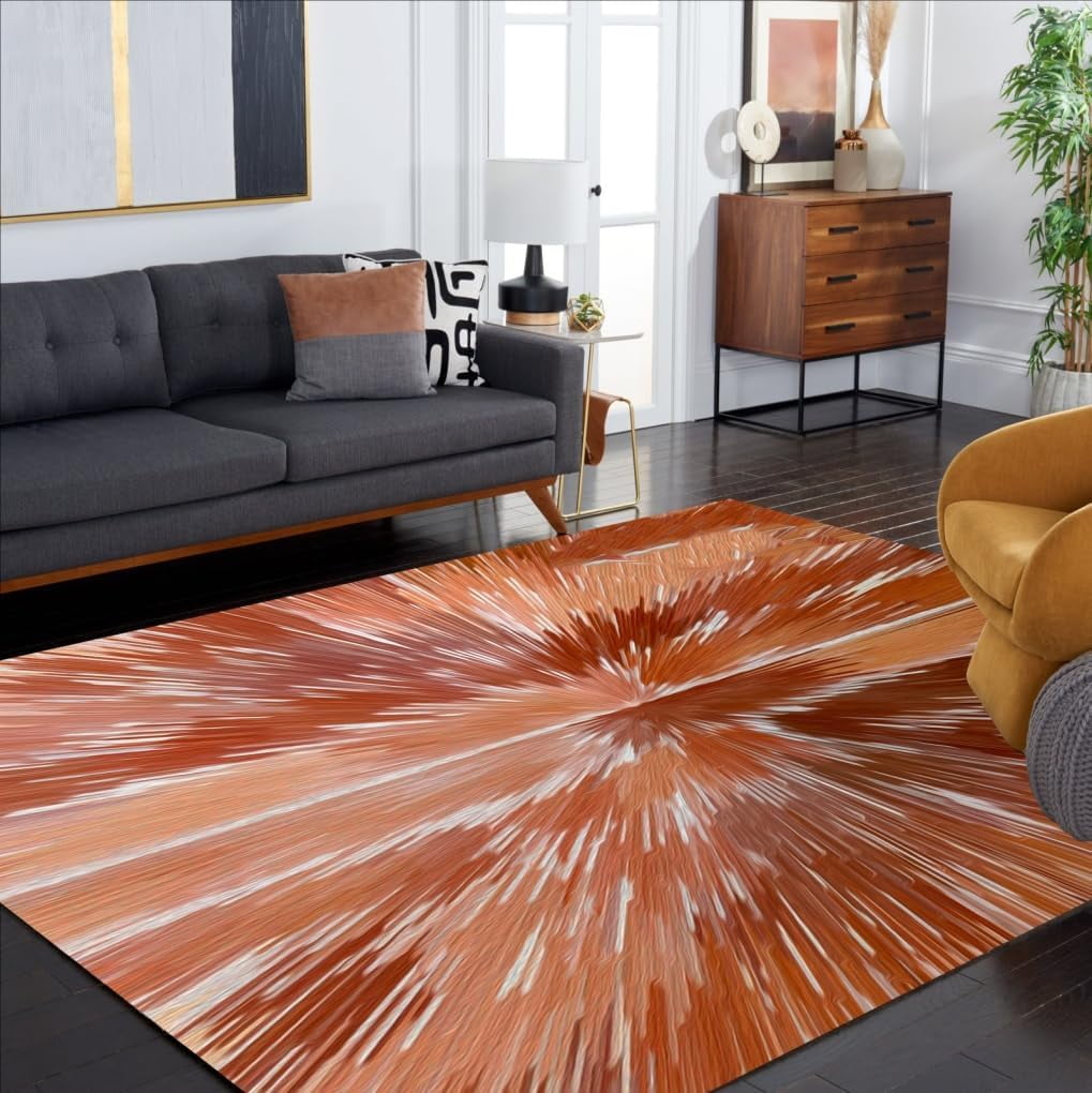 Galaxy Striped Abstract Texture Modern Rug For Living Room Bedroom ...