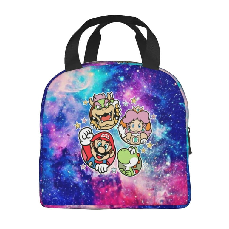 Galaxy Super Mario Lunch Bag Reusable Insulated Lunch Box for Work