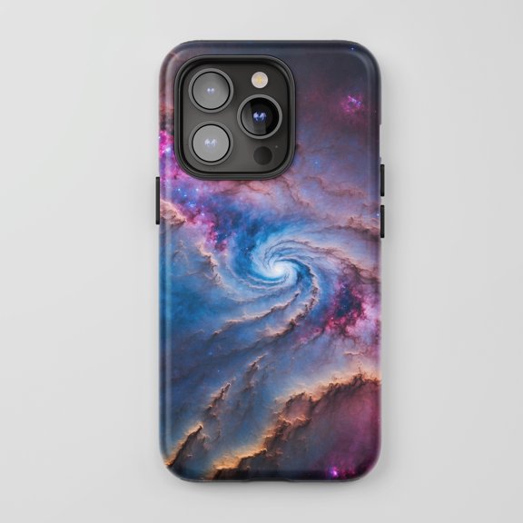 Galaxy Swirl For All iPhone Series Tough Phone Case Cosmic Space Blue Pink