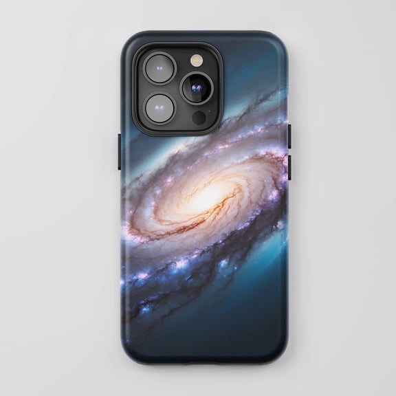 Galaxy Swirl For All iPhone Series Tough Phone Case Space Art Blue