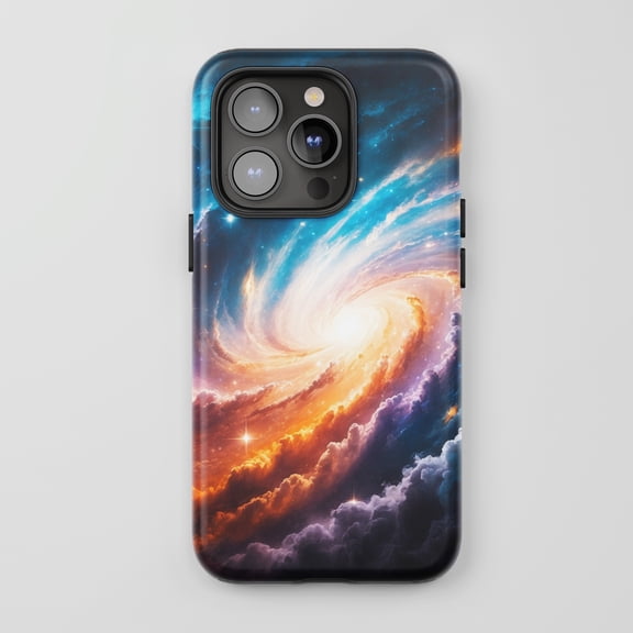 Galaxy Swirl Phone Case for All iPhone Series Protective Space Art Style