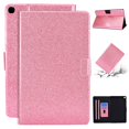 thumbnail image 1 of Galaxy Tab A 10.1 2019 Case, Dteck Glitter Sparkle PU Leather Folio Case Multi-angle Viewing Stand Protective Cover with Card Slots for Samsung Galaxy Tab A 10.1 2019 Model sm-T510 T515, Pink, 1 of 6