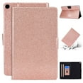 thumbnail image 1 of Galaxy Tab A 10.1 2019 Case, Dteck Glitter Sparkle PU Leather Folio Case Multi-angle Viewing Stand Protective Cover with Card Slots for Samsung Galaxy Tab A 10.1 2019 Model sm-T510 T515, Rosegold, 1 of 6