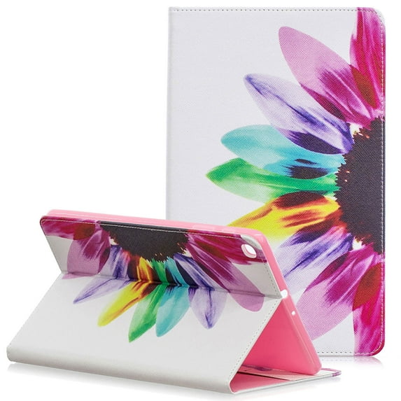 Galaxy Tab A 10.1 2019 Case SM-T510 T515, Allytech Premium PU Leather Slim Fit Folio Stand Soft TPU Back Cover for Samsung Galaxy Tab A 10.1 Inch 2019 Released, Sunflower