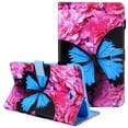 thumbnail image 1 of Galaxy Tab A 10.1" Case (2016 NO S Pen Version) SM-T580 T585, Allytech Slim Stand Folio Flip Smart Cover Auto Sleep Wake Feature Soft TPU Back Cover with Cards Slots, Blue Butterfly, 1 of 8