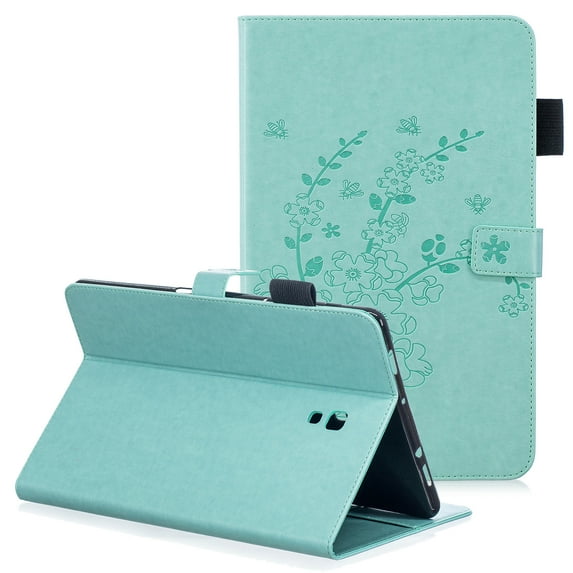 Galaxy Tab A 10.5" T590/T595/T597 Case, Allytech PU Leather Folio Flower Pattern Slim Fit Magnetic Book Cover Style w/ Cards Holder Kickstand Cases and Covers for Samsung Galaxy Tab A 10.5", Green
