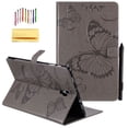 thumbnail image 1 of Galaxy Tab A 10.5-inch 2018 SM-T590/T595 Case,Allytech Embossed with Butterfly Series Folio Stand Wallet Case with Cards/Cash Holder for Samsung Galaxy Tab A 10.5-inch 2018 Release SM-T590/T595, Gray, 1 of 8