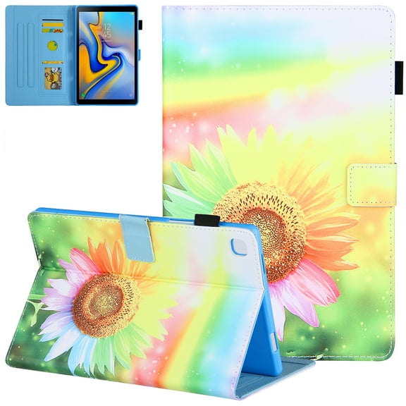 Galaxy Tab A 8.0 2019 Case,Soft TPU Slim Lightweight Stand Folio PU Leather Protective Wallet Case for Samsung Galaxy Tab A 8.0 2019 Model SM-T290 (Wi-Fi) SM-T295 (LTE),Sunflower