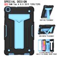 thumbnail image 1 of Galaxy Tab A 8.0" 2019 Case T290 T295, Allytech Heavy Duty Protection Multi Angle Viewing Stand Shockproof Kids Friendly Rugged Back Cover Case for Samsung Galaxy Tab A 8.0 2019, Black/Blue, 1 of 4
