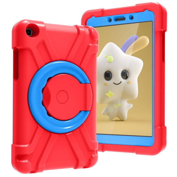 Galaxy Tab A 8.0" 2019 Case T290 T295, Allytech Shockproof 360 Rotating Kickstand Drop Protection Kids Friendly Rugged Anti-scratch Case Cover for Samsung Galaxy Tab A 8.0 2019 T290, Red/Blue